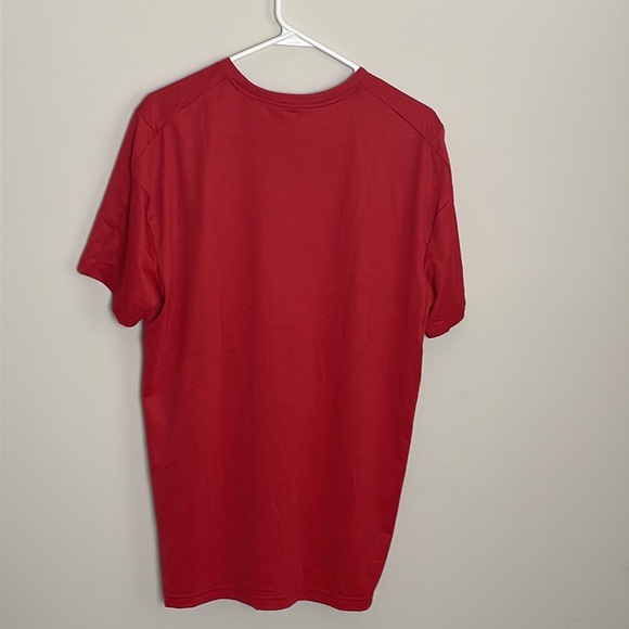 Nike Dri-Fit Mens Dark Red Tee with Black & White Logo- Medium - Picture 2 of 12